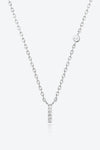 G To K Zircon 925 Sterling Silver Necklace