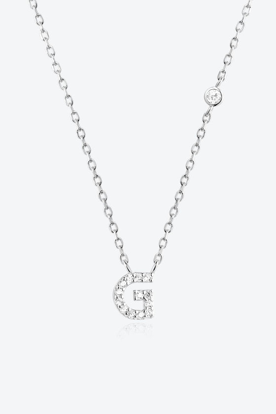 G To K Zircon 925 Sterling Silver Necklace