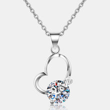  2 Carat Moissanite Heart 925 Sterling Silver Necklace