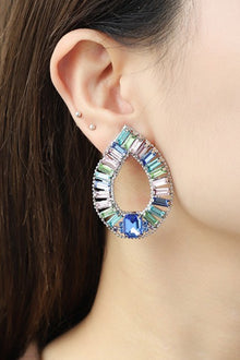  Multicolored Glass Stone Earrings