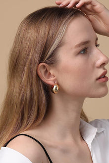  Chunky C-Hoop Brass Earrings