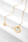 Fashionable Stainless Steel Pearl Necklace