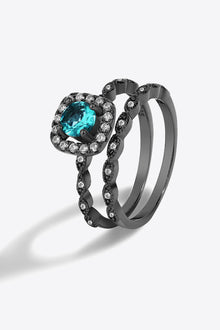  2-Piece Paraiba Tourmaline Ring Set