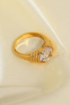 18K Gold Plated Zircon Ring