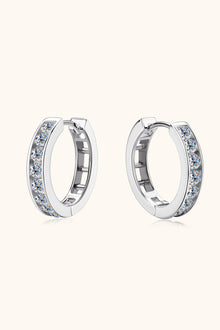  Moissanite 925 Sterling Silver Huggie Earrings