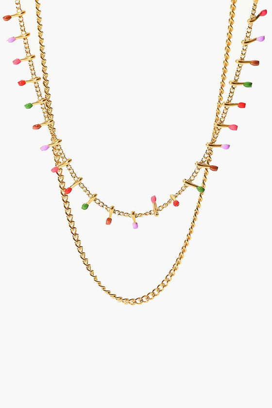 18K Gold-Plated Double-Layered Stainless Steel Necklace