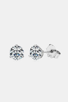  Moissanite 925 Sterling Silver Stud Earrings