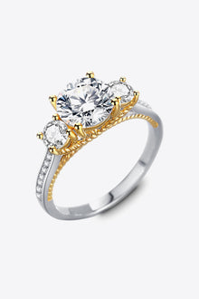  2 Carat Moissanite Contrast Ring