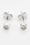 Minimalist Zircon 925 Sterling Silver Earrings