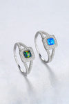 Opal 925 Sterling Silver Split Shank Ring