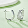 Moissanite 925 Sterling Silver Leaf Huggie Earrings