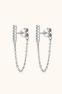  Moissanite 925 Sterling Silver Connected Earrings