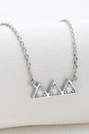 Moissanite Triangle Platinum-Plated Necklace