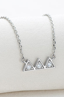  Moissanite Triangle Platinum-Plated Necklace