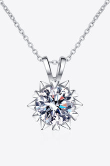  Learning To Love 925 Sterling Silver Moissanite Pendant Necklace