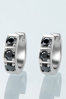  Inlaid Moissanite Huggie Earrings