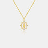 18K Gold-Plated Spring Ring Closure Pendant Necklace