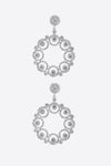 Alloy Rhinestone Round Drop Earrings