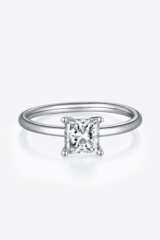 1 Carat Moissanite 925 Sterling Silver Solitaire Ring