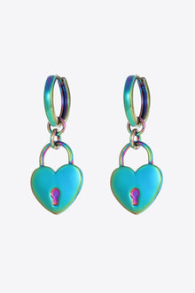  5-Pair Wholesale Multicolored Heart Drop Earrings