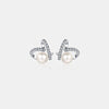 Natural Pearl Moissanite 925 Sterling Silver Earrings