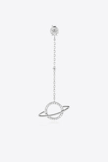  925 Sterling Silver Zircon Planet Single Earring