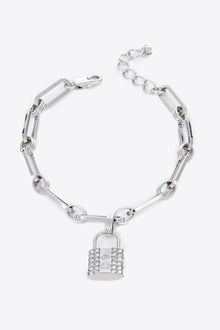  5-Piece Wholesale Lock Charm Chain Bracelet