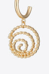 18K Gold-Plated Alloy Spiral Earrings