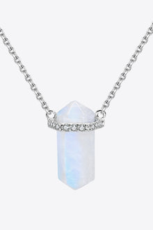  Natural Moonstone Chain-Link Necklace