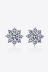 1 Carat Moissanite 925 Sterling Silver Flower Earrings