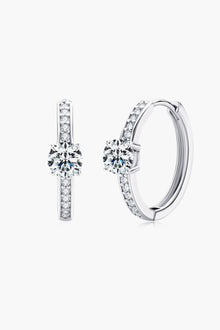  Carry Your Love 1 Carat Moissanite Platinum-Plated Earrings