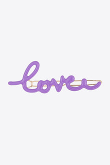  LOVE Alloy Barrette