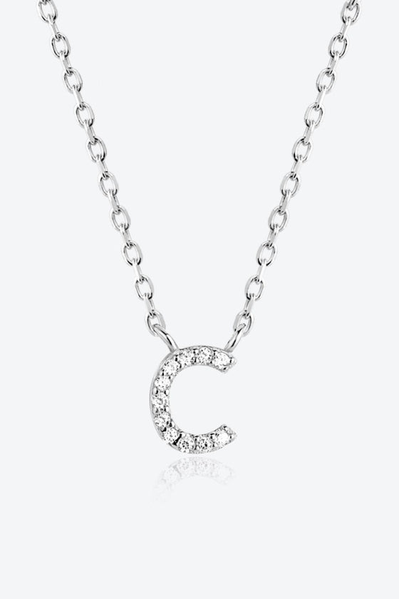 A To F Zircon 925 Sterling Silver Necklace