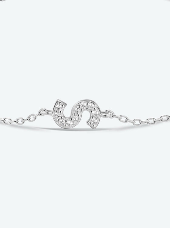 Q To U Zircon 925 Sterling Silver Bracelet