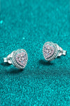 Moissanite Heart-Shaped Stud Earrings