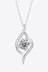 Platinum-Plated 1 Carat Moissanite Pendant Necklace