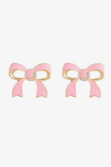  Bow-Shaped Zinc Alloy Earrings