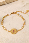 18K Gold Plated Paperclip Chain Bracelet