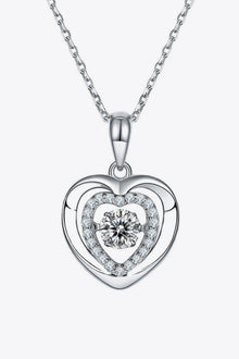  Moissanite Heart Pendant Necklace