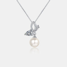  Natural Pearl Pendant Moissanite 925 Sterling Silver Necklace