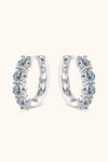 2.4 Carat Moissanite Huggie Earrings