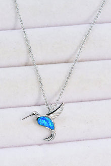  Opal Bird 925 Sterling Silver Necklace