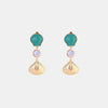 Shell & Tassel Alloy Dangle Earrings