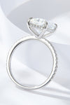 4 Carat Moissanite 4-Prong Side Stone Ring