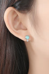 Turquoise Platinum-Plated Earrings