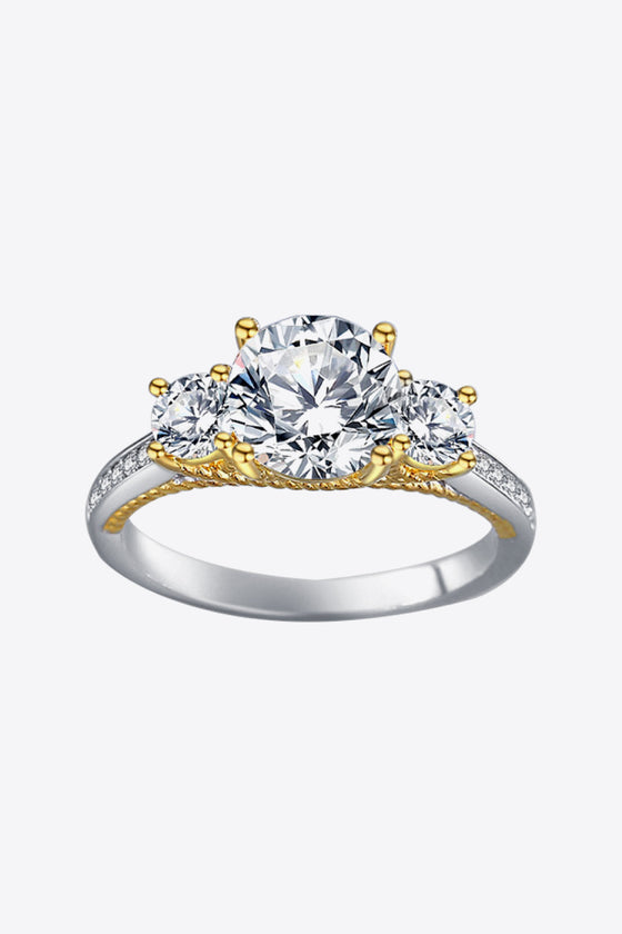 2 Carat Moissanite Contrast Ring