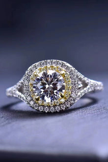  Two-Tone 1 Carat Moissanite Ring