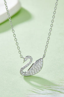  Moissanite Swan 925 Sterling Silver Necklace