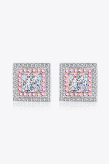  Moissanite Square Stud Earrings