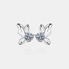 1 Carat Moissanite Butterfly Shape Earrings